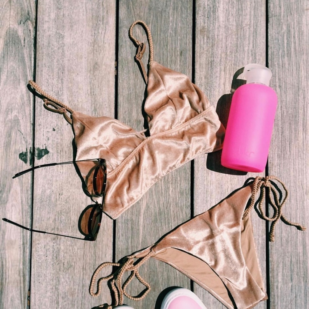 Frankie's Bikinis Shimmering Tan Bikini